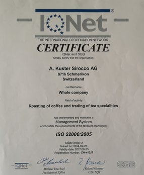 Sirocco certificat